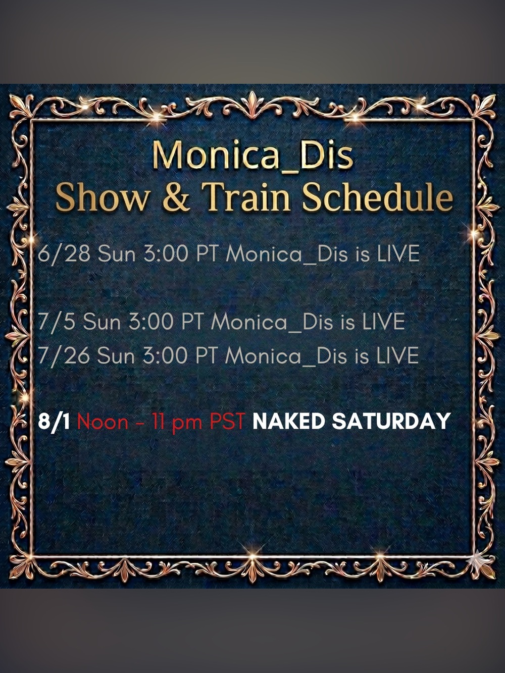 Monica_Dis 😍 UPCOMING Raid Train and Co-Host Collaboration Events I'm Part Of💖